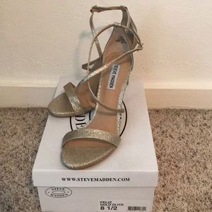 Steve Madden Gold Glitter Heels